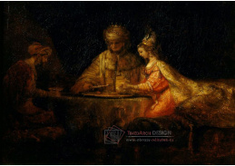 VR4-53 Rembrandt van Rijn - Ahasuerus, Haman a Esther