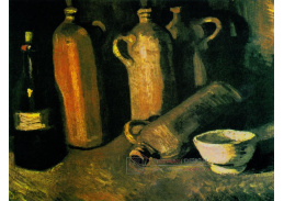 A-3202 Vincent van Gogh - Zátiší se čtyřmi džbány, lahví a bílou miskou