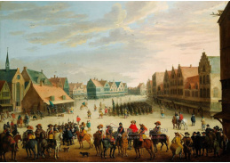 DDSO-3834 Joost Droochsloot - Žoldáci na Neude Square v Utrechtu roku 1618