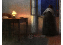 Jakub Schikaneder - Večerní interiér