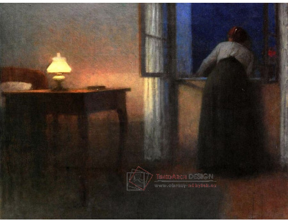 Jakub Schikaneder - Večerní interiér