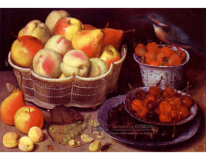 VZ033 Georg Flegel - Zátiší s ovocem, myš a ledňáček