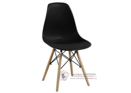 MODENA II, jídelní židle, buk / plast černý