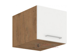 AVEGA, horní kuchyňská skříňka 40NAGU36-1F, dub lancelot / bílý lesk