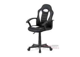 KA-V107 WT, kancelářská židle, ekokůže černá + bílá