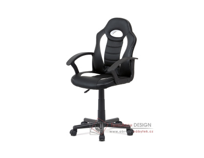 KA-V107 WT, kancelářská židle, ekokůže černá + bílá