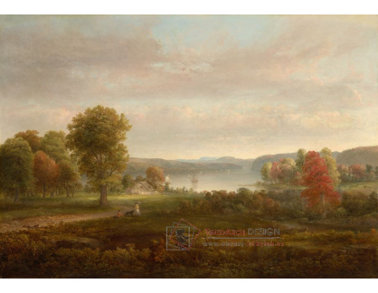 A-2517 Thomas Moran - Pohled na Hudson na podzim