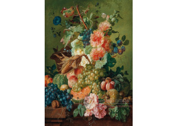 D-8705 Paul Theodor van Brussel - Květiny, ovoce a kukuřice na klasu na stole