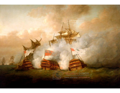 VL182 Nicholas Pocock - Brunswick a Vengeur du Peuple v bitvě 1. června 1794