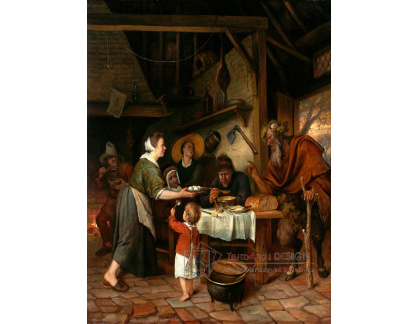 A-4617 Jan Steen - Satýr v rolnické rodině