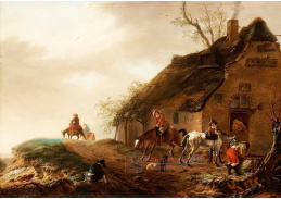 KO VI-228 Philips Wouwerman - Zastávka u hostince