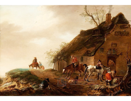 KO VI-228 Philips Wouwerman - Zastávka u hostince
