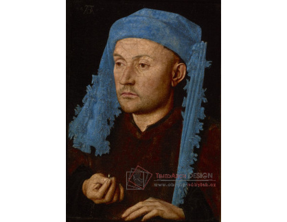 PORT-317 Jan van Eyck - Portrét muže s modrou čepicí