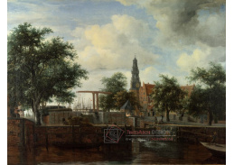 A-3684 Meindert Hobbema - Haarlem Lock v Amsterdamu